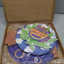 Geelin 2 Pcs 3 Tier Blue and Gold Ring Cartoon Round Cupcake Stand Birthday Decoration Animals Forest Ring Tray Cake Stand Decorations for Birthday Party Baby Shower Supplies