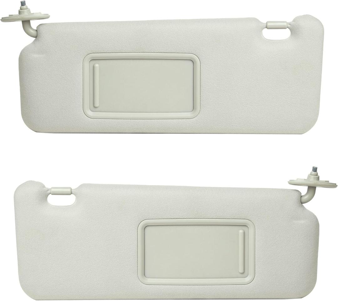 Driver Left & Passenger Right Side Sun Visor Compatible with Toyota Scion TC 2005-2010 Replaces# 74320-21210-B2,74310-21130-B1 Gray (A Pair)
