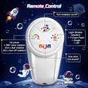 cossy Rechargeable Bubble Machine, 360 Automatic Rotation Bubble Machine for Kids, Bubble Maker with Remote Control, RGB Lights & 20000+ Bubbles Per Minute, Outdoor Toys Games for Kids/Adults (Black)