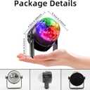 Sound Activated Party Lights with Remote Control Dj Lighting, Disco Ball Light Projected Effect Dancing Lights, Strobe Lamp for Parties Supplies Birthday Christmas Bar KTV Decorations -3-Pack