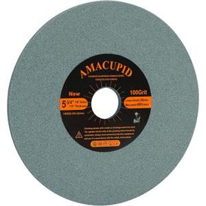 Chainsaw Sharpener Grinding WheelGreen Silicon Carbide AbrasiveFor Universal Saw Chain sharpeners. Sharpening Hard Alloy Saw Chain Teeth. 1/8 Thickness, 5-3/4 Diameter, 7/8 Arbor