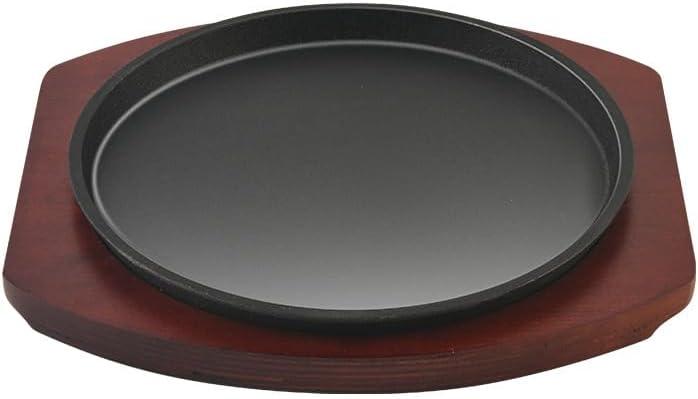 Cast Iron Fajita Plate, Skillet Pan, Steak Platter (11 inch with Base)