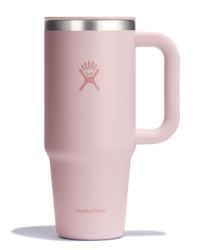 Hydro Flask Coffee Travel Tumbler Mug – Insulated Stainless Steel, Leak Resistant Hot & Iced Coffee Cup 24 Oz Trillium Pink