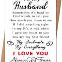 9 x Valentines Day Card for Husband, Happy Valentine's Card Gifts for Husband from Wife, Husband Valentines Gift (QQ-161)