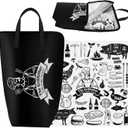 Frienda BBQ Meat Resting Bag with 50 Sheets Butcher Paper, 21" Insulated BBQ Blanket for Brisket & Pork Shoulder, Leakproof Thermal Cooler Bag, Smoker Accessories Grilling Gifts for Men Dad(Black)