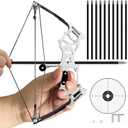 Archery Bow Set Left and Right Hand Compound Bow Hunting Bow Metal Material Catapult RH/LH for Practice Archery