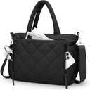 Lunch Bag Lunch Box for Women Adults, Large Capacity Insulated Quilted Puffer Lightweight Leakproof Lunch Tote Bag for women, Reusable Lunch Boxes Cooler Bag for Work Picnic Travel