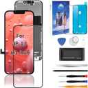Screen for iPhone 13 (A2633, A2482, A2631, A2634) Screen Replacement 6.1' 3D Touch LCD Complete Repair kit Digitizer Display Assembly, Waterproof Adhesive, 10D Tempered Glass, Tools