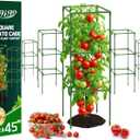 Legigo 6 Pack Square Tomato Cages- 45 Inch Heavy Duty Tomato Trellis for Climbing Plants Outdoor, Tomato Plant Support Stakes Cage Garden Trellis for Garden Raised Garden Bed Cucumbers Vegetables