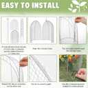 Novabright 6 Pack Garden Cloches for Plants 12" x 16" with Stakes & Zip Ties, Plant Covers from Animals Large Metal Mesh Chicken Wire Cloche Plant Protector Cage for Vegetable Garden Outdoor (Silver)