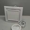 Bathroom Exhaust Fan with Light,6000K 12W Square LED,141CFM 0.7 Sones 4 Inches Duct 115V,Quiet Bathroom Ventilation Exhaust Fan for Shower/Restroom/Office/Home (6000k LED)