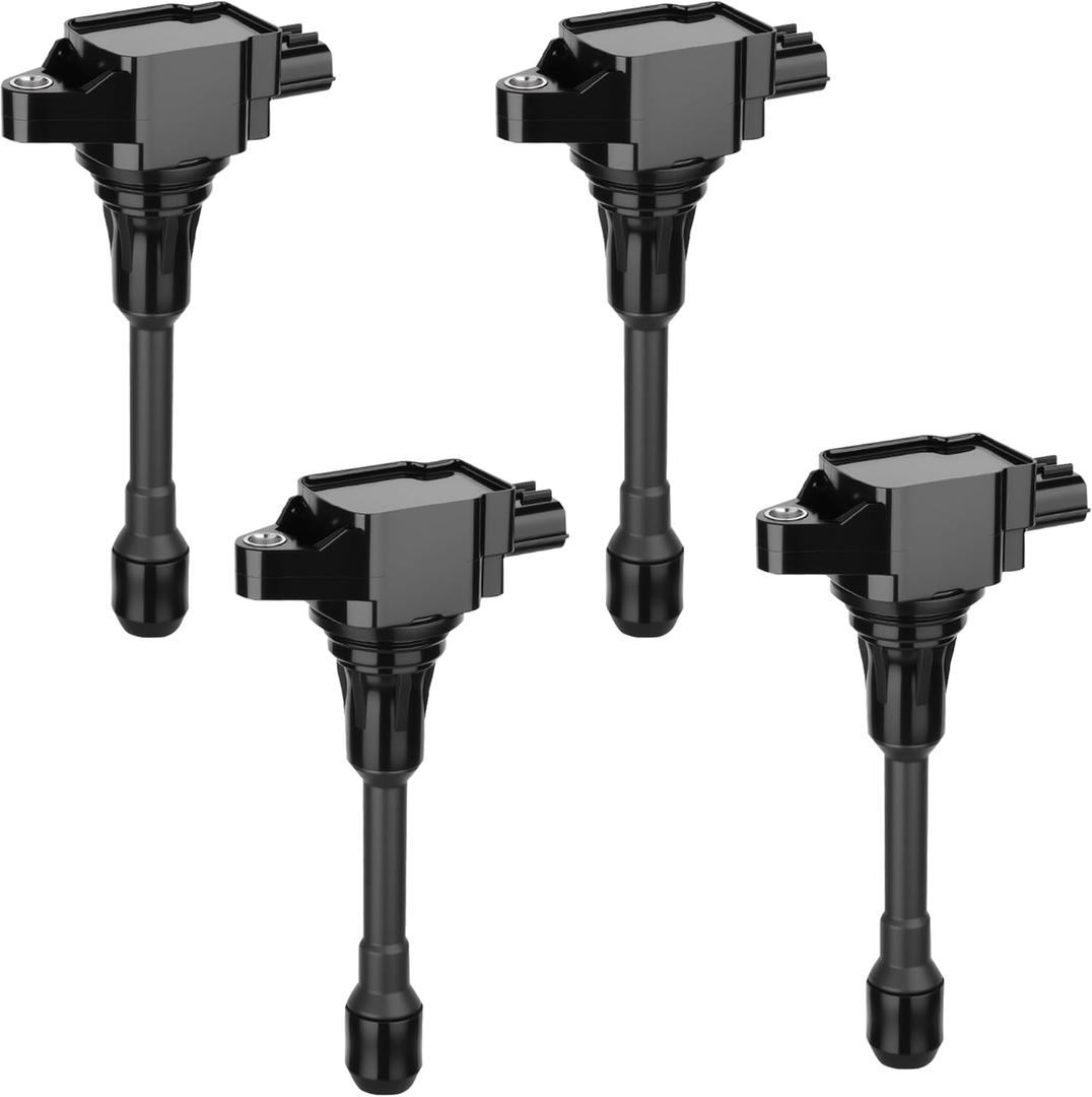 Set of 4 Ignition Coils Fits for 2.5 L4 2007 2008 2009 2010 2011 2012 Nissan Altima Sentra Rogue Versa Infiniti FX50 QX60 Coil Packs 2.5L 2.0L 1.8L Replaces UF549 GN10241 C1696 5C1753