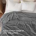 Bedsure GentleSoft Frost Gray Fleece Blanket for Couch - Cozy Soft Blankets for Women, Cute Small Throws for Girls, 108x90 Inches