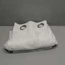 H.VERSAILTEX White Linen Curtains 96 inches Long Natural Linen Blended Semi-Sheer Curtains with Nickel Grommet for Living Room, Privacy Assured (52 by 96 Inch, Set of 2, White)