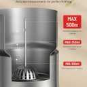 Milk Frother and Steamer, PARIS RHNE 4 in 1 Detachable Milk Steamer, 500ml Hot Chocolate Maker and Milk Warmer with Hot & Cold Foam, Dishwasher Safe, All Stainless Steel