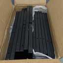 Wisuce Bamboo Under Bed Storage Containers- Underbed Organizer with Wheels with Large Dust Bag,Sturdy Wood Rolling Under the Bed Shoe Storage Organizer Drawer 2 Packs (Black, Long)