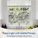 rabbitgoo Frosted Glass Window Privacy Film, Wave Pattern, 23.6" x 157.4"