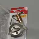 Kwikset 663 Deadbolt Unkeyed Deadbolt Lock, Satin Nickel Round Interior Turn Piece for Front Entry Door, with Latch and Adapter, No Exterior Assembly