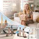 Veken 8 Set Packing Cubes, Cruise Ship Travel Essentials Accessories for Beach Vacation, Personalized Gifts for Women Mom Her, Suitcase Organizer Bags for Luggage with Hanging Toiletry Bag (Dutch Cream)