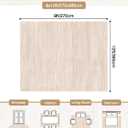 9X12 Washable Cream Area Rug, Stain Resistant Non Slip Foldable Printed Rug