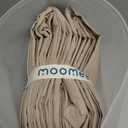 MooMee Bedding Duvet Cover Set 100% Washed Cotton Linen Like Textured Breathable Durable Soft Comfy (Solid Light Tan, Queen 90"x90")