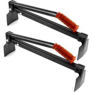 Set of 2 Adjustable Brick Tongs, Work Tools Brick Clamps Soft Handle, Bricks Lifting Carrying Carrier Brick Lifter, Paver Claw for Lifting