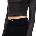 Forever 21 Women's Satin Square-Cut Crop Top (XS)