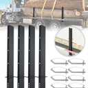 Heavy Duty C Channel Pipe Stake with Anti-Lost Cable, 30 Inch Adjustable Stake for Flatbed Trailer, 4 Pack