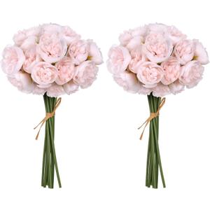 IPOPU Ranunculus Artificial Flowers 18 PCS Silk Flowers Artificial Peonies Faux Ranunculus Flowers for DIY Wedding Bouquet Bridal Shower Filler Flowers Decor(Light Pink)