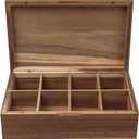 Acacia Wood Tea Bag Organizer, Tea packet Storage Boxes 8 Compartments, Teabag Accessories Gift Box, TeaBags Chest, Teabag Holder Containers