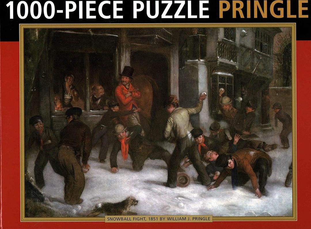 Jigsaw Puzzle: Snowball Fight by Pringle: 1000-Piece Jigsaw Of Snowball Fight, 1851 By William J. Pringle