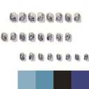 4 x IMSOHOT Short Square Press on Nails Blue Flower Fake Nails with Design Summer Floral Glue on Nails Glossy Reusable Full Cover Squoval Artificial False Nails for Women Girls 24Pcs