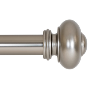 Ivilon Drapery Window Curtain Rod - Knob Design, 1 Inch Rod, 48 to 86 Inch. Satin Nickel