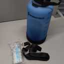 1 Gallon Water Bottle with 128 oz Capacity - Motivational Time Markers for Daily Hydration Goals - Leakproof BPA Free Tritan with Removable Straw (Blue & Black)