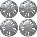 Replacement for Mitsubishi Mirage 2017-2024 Hubcap, Premium Quality Sturdy 14-inch Silver Wheel Cover (4 Pieces)