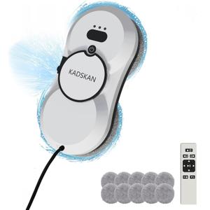 Window Cleaning Robot, Automatic Window Cleaner with Water Spray for Windows/Tiles/Class Door, Inside/Outside, 5600Pa Suction Power, 3.0 Path Planning, Remote Control
