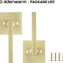 goldenwarm Gold Dummy Door Handles, No-Turning Brushed Brass Door Dummy Levers, Brushed Gold Dummy Handle2 Pack