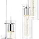 Tawson Alice 5-Light Chandelier Pendant Ceiling Light, Integrated Led and Bubble Glass, for Kitchen Island, Hallway, Entryway, Passway, Dining Room, Bedroom, Balcony Living Room