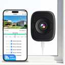 5MP 3K Magnetic Window Camera, Indoor Safeview Camera with Night Vision Full Color, WiFi6 Window Camera for Home Security, AI Human Vehicle Detection, 2.4/5GHz WiFi, 24/7 Recording, 2 Way Talk (White ( 1 Pack 5MP ))