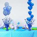 Miliocry 6 Pack Metallic Foil Spray Centerpiece Star Table Decoration Burst Table Centerpieces for Birthday Wedding Anniversary Graduation Holiday Party Supplies Decor Blue