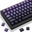 dagaladoo Double Shot PBT keycaps,Gradient Purple caps 75 Percent, 138-keys Cherry Profile Custom keycaps Set for 100% 75% 65% 60% TKL US Layout Mechanical Keyboardonly keycap
