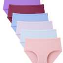 BAMBOO COOL Girls Underwear Kids Soft Skin-friendly Panties Breathable Lightweight Briefs For Teens 6-14 Years,Multicolored-f-6 Packs, X-Large