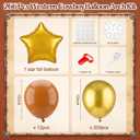 266 Pcs Western Cowboy Balloon Arch Kit Gold Tan Cowboy Arch Garland Decorations with Star Foil Balloons for Western Rodeo Birthday Bachelorette Baby Shower Wedding Cowgirl Party Supplies, 12 inch