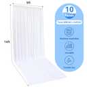 10 Panels 5x14ft White Backdrop Curtains for Parties, Wrinkle Free Polyester White Photo Backdrop Drapes 14 ft Long Back Drop Cloth for Wedding Birthday Photography Background Party