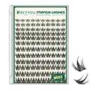 KEYYOU Lash Manga Lash Clusters 8-18mm Fairy Eyelash Clusters Natural DIY Lash Extension Wispy with Soft Thin Band(MG03)