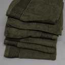 Belizzi Home 100% Cotton Ultra Soft 6 Pack Towel Set, Contains 2 Bath Towels 28x55 inchs, 2 Hand Towels 16x24 inchs & 2 Washcloths 12x12 inchs, Compact Lightweight & Highly Absorbant - Olive Green