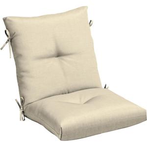 Arden Outdoor Plush Modern Tufted Blowfill Dining Chair Cushion, 21 x 40, Rain-Proof, Fade Resistant, Tufted Cushion for Dining and Bistro Chairs Tan Leala