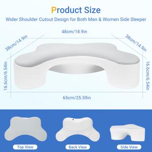 Wattne Side Sleeper Pillows with Arm Holes