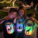 2Pepers DIY Animals Lantern Night Light Arts and Crafts for Kids Ages 3-12, Best Animal Gift for Boys & Girls, Make Your Own Birthday Present Toy Project