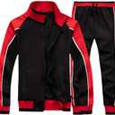 Tebreux Men's Tracksuits 2 Piece Outfit Jogging Suits Set Casual Long Sleeve Sports Sweatsuits (M)